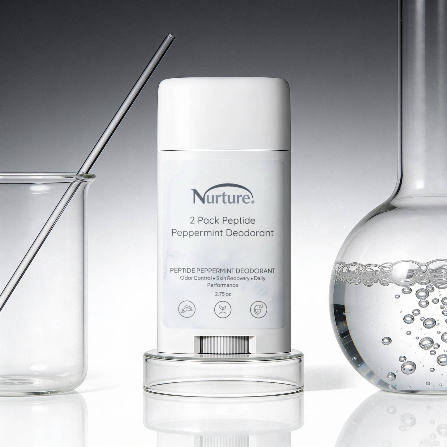 2 Pack Peptide Peppermint Deodorant