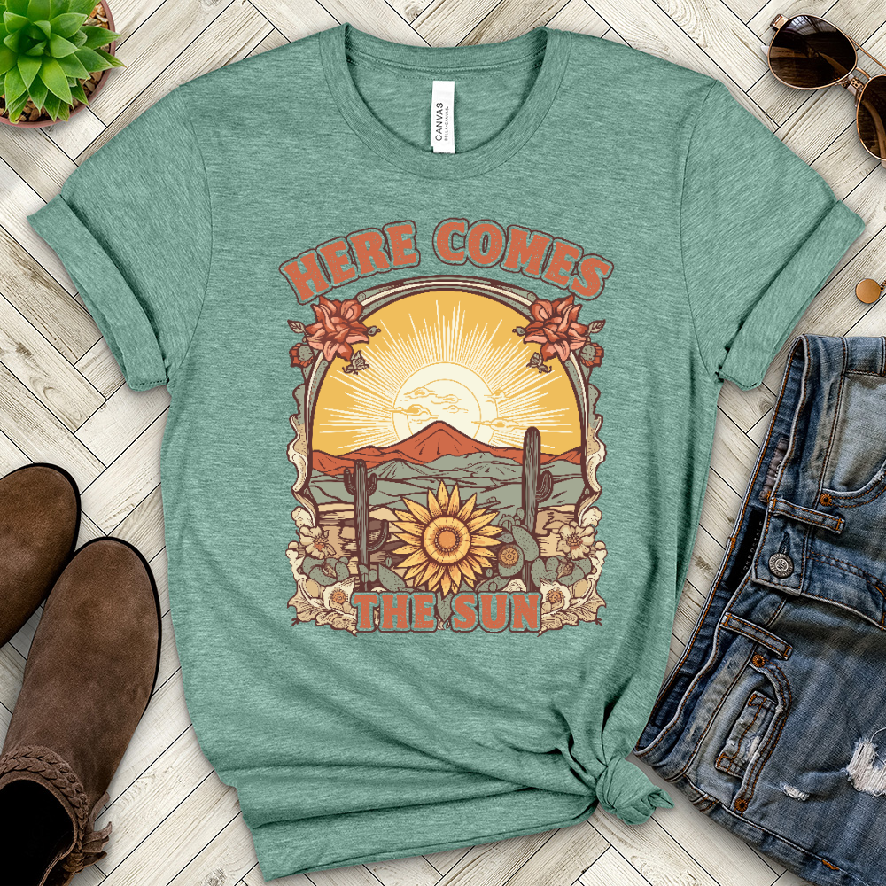 Here Comes the Sun Heathered Tee