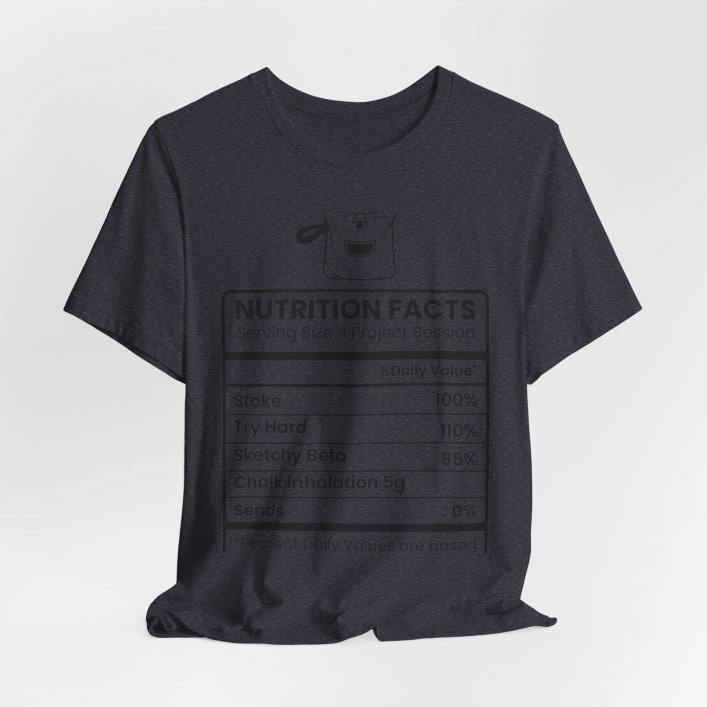 Boulderer Nutrition Facts Tee