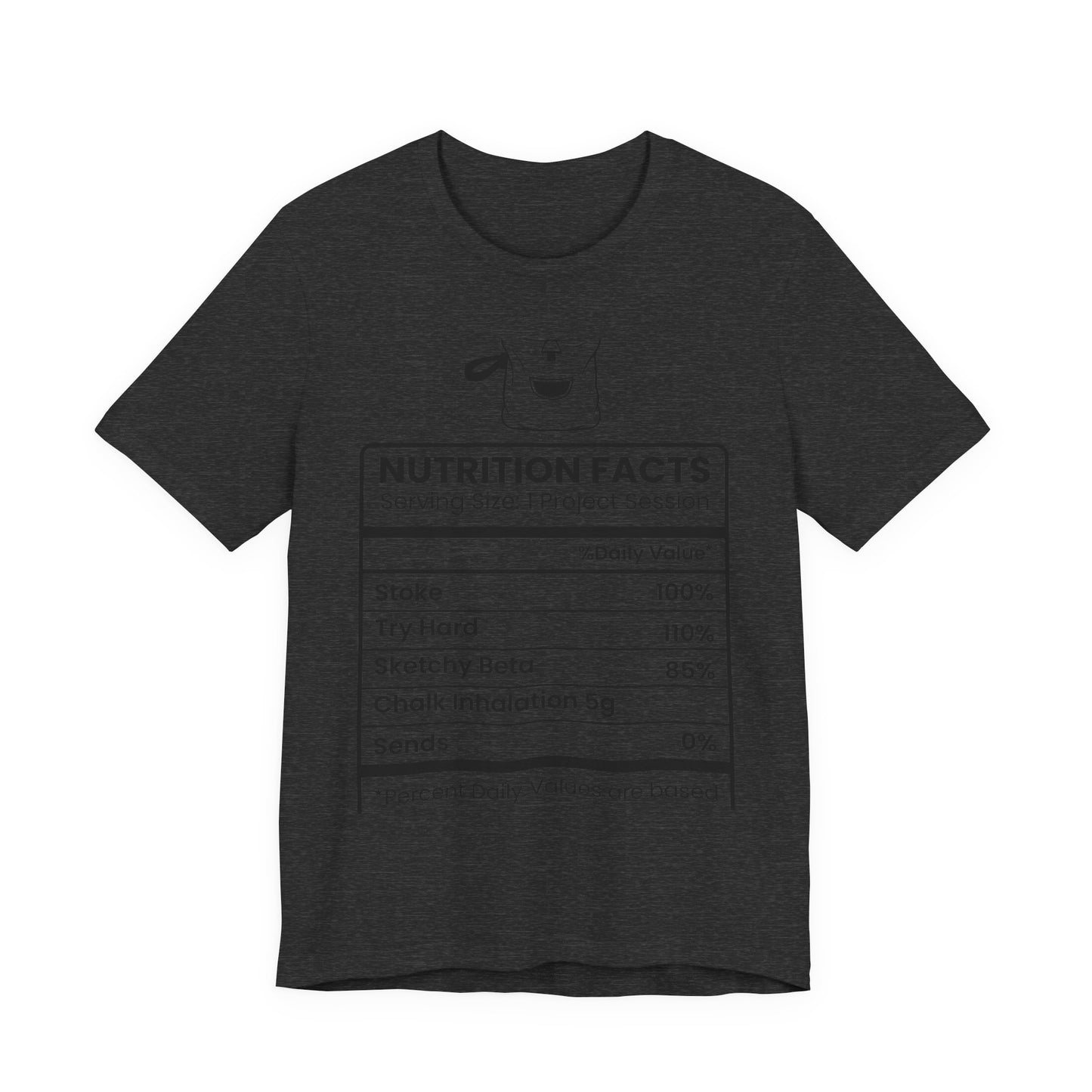 Boulderer Nutrition Facts Tee