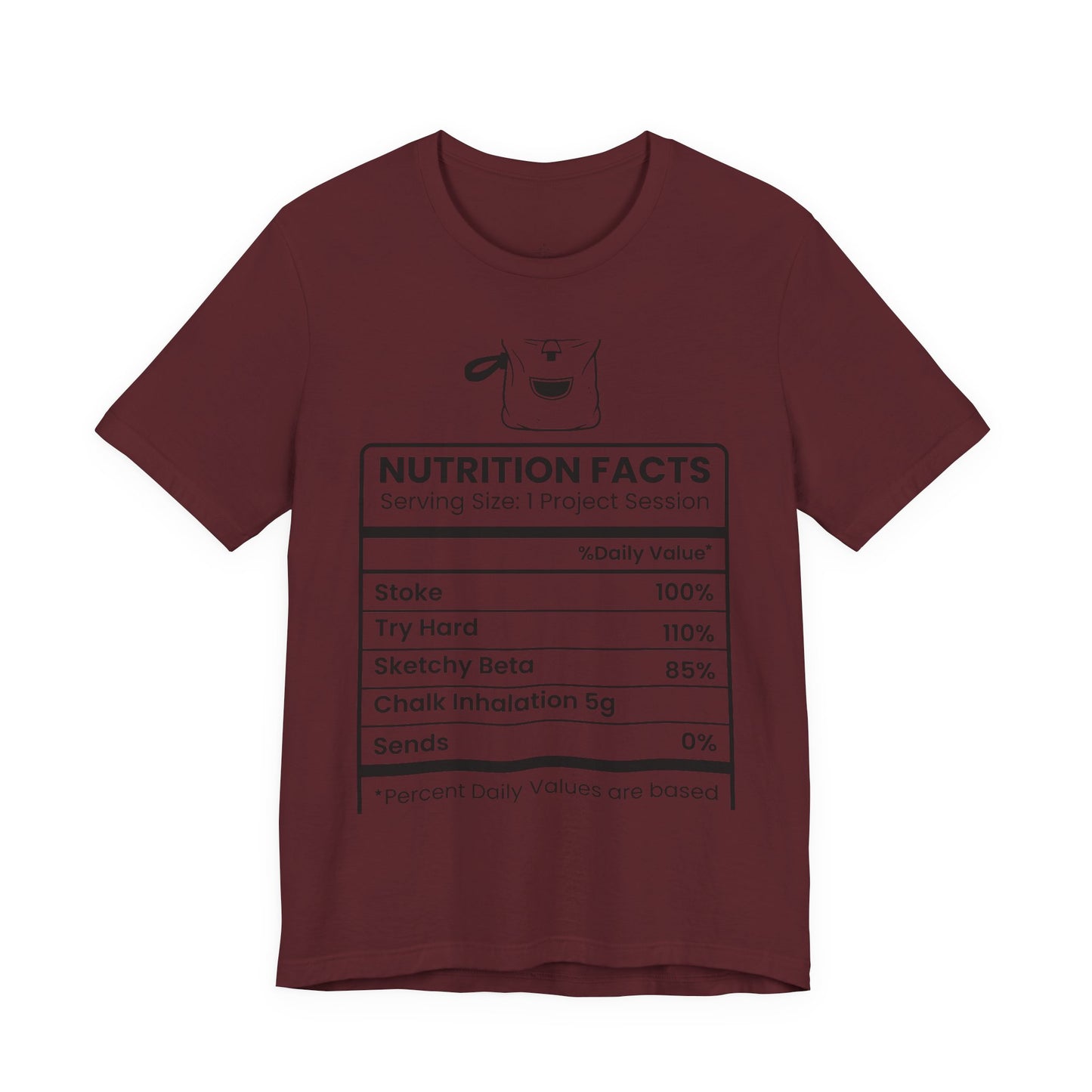 Boulderer Nutrition Facts Tee