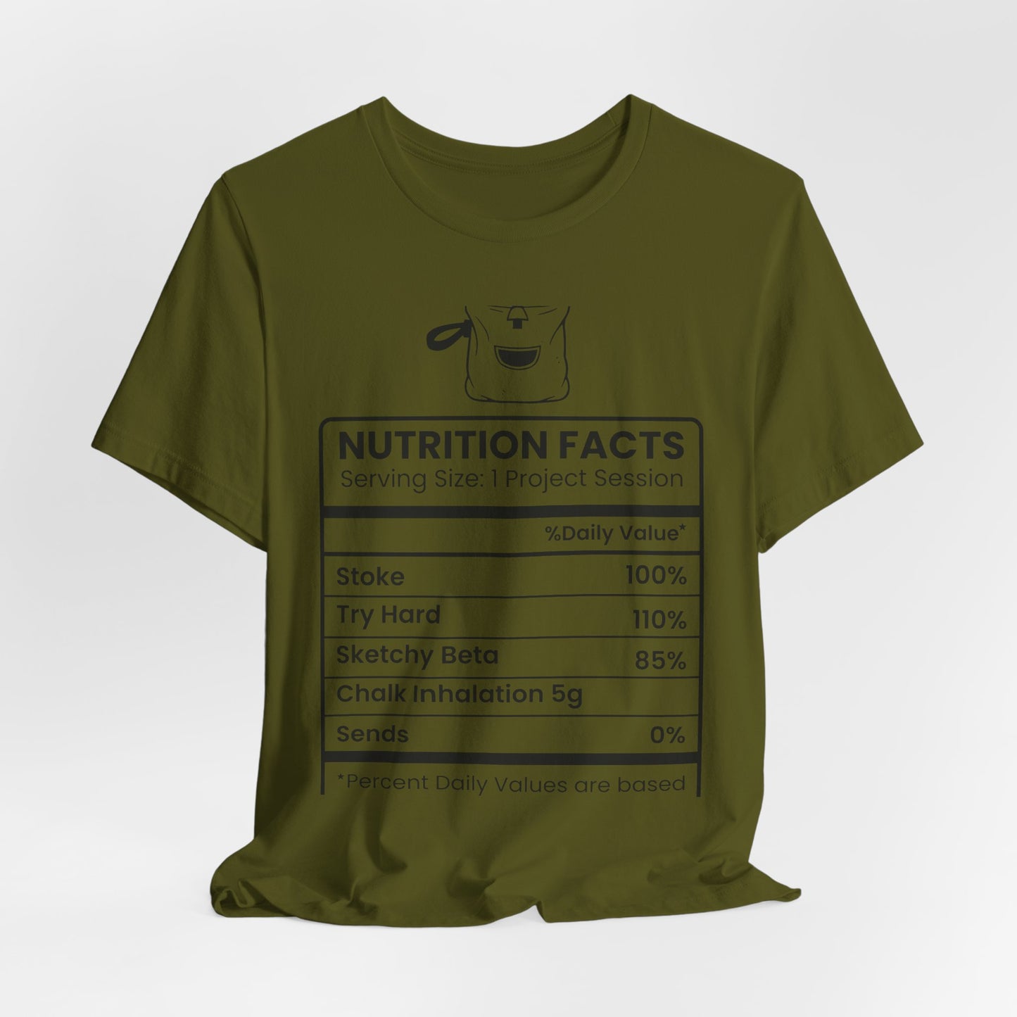 Boulderer Nutrition Facts Tee