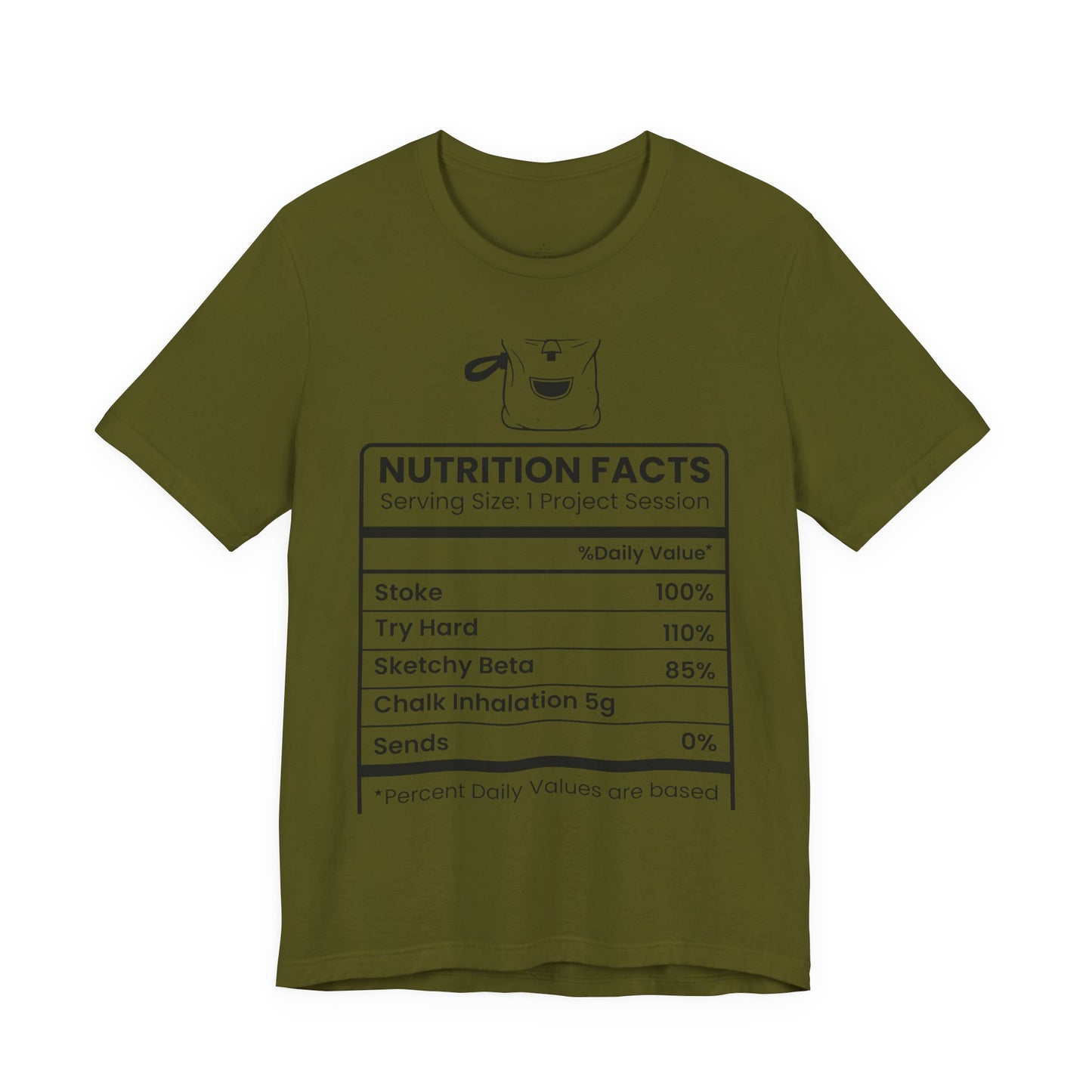 Boulderer Nutrition Facts Tee