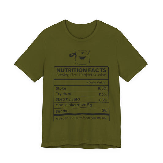 Boulderer Nutrition Facts Tee
