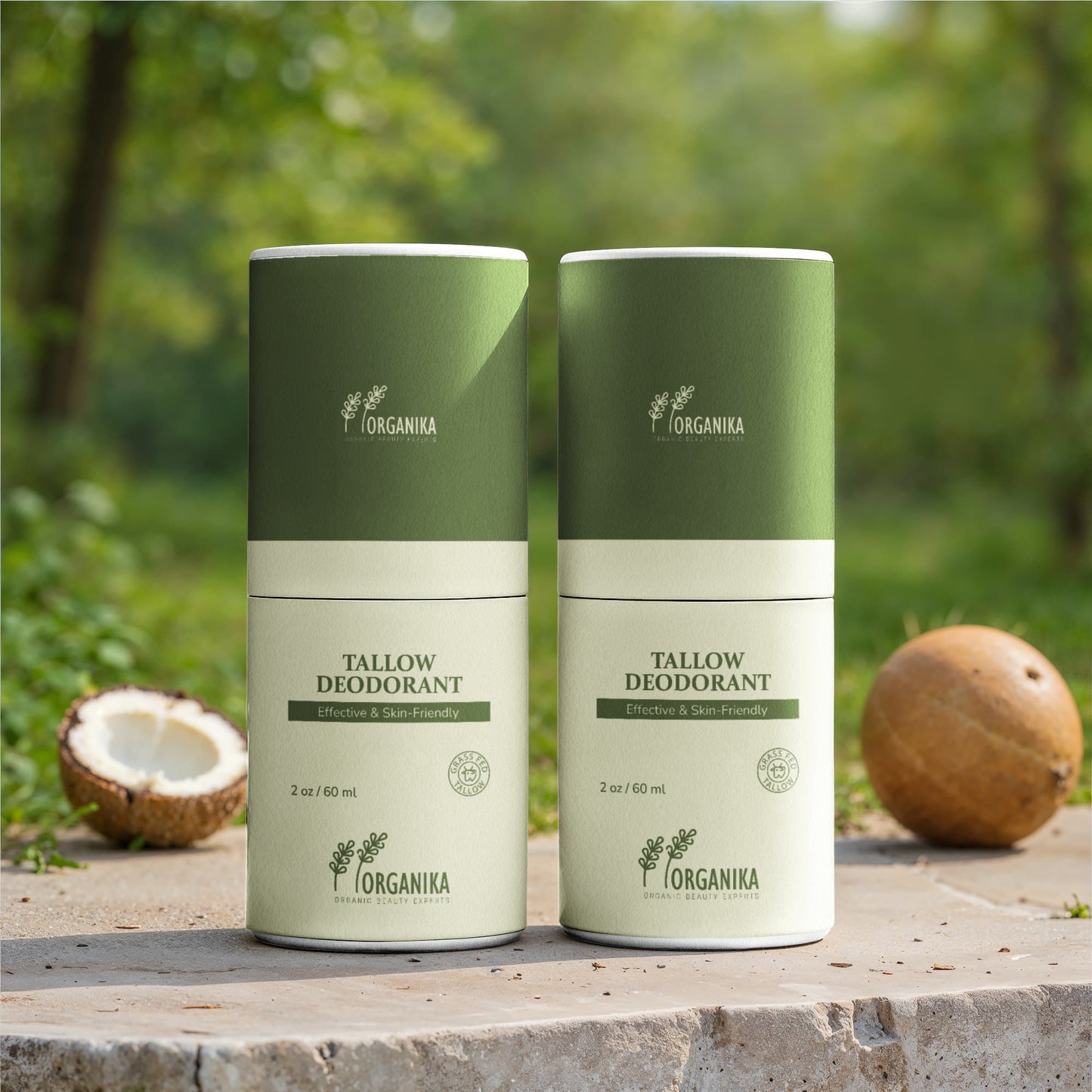 2 Pack Natural Tallow Deodorant Stick
