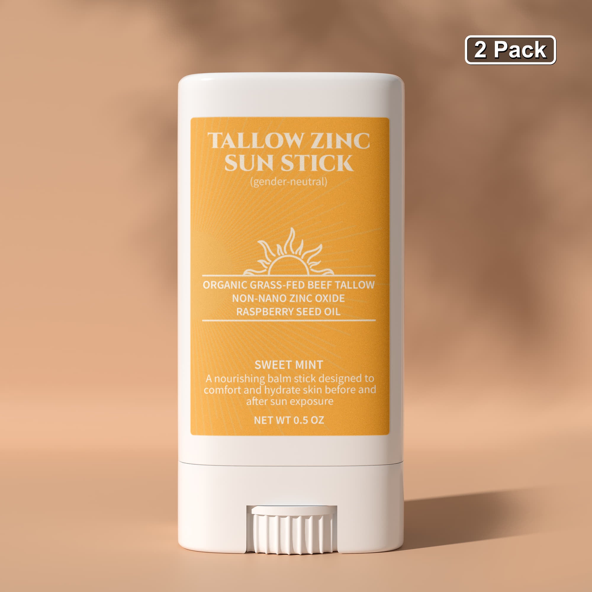 2 Pack Tallow Zinc Sun Stick