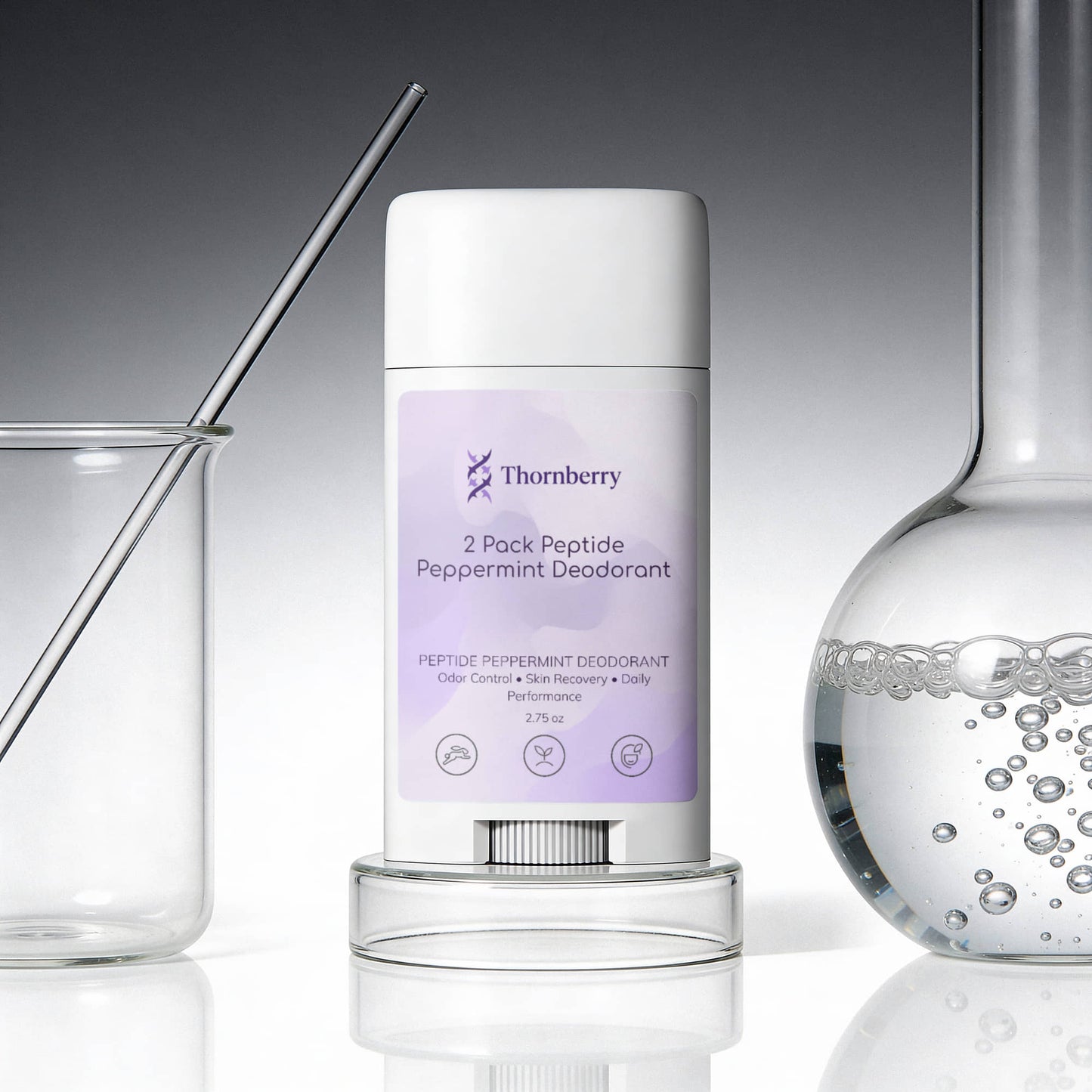 2 Pack Peptide Peppermint Deodorant