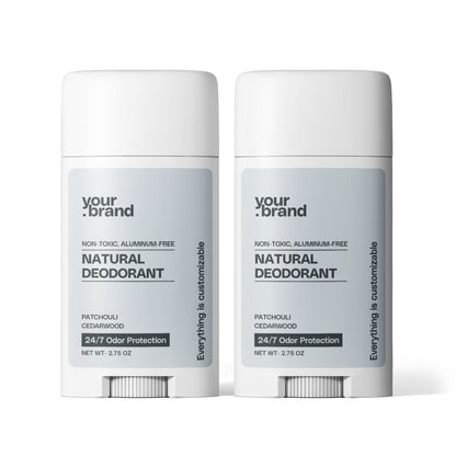 2 Pack Non-toxic Natural Deodorant, Aluminum-Free for Men