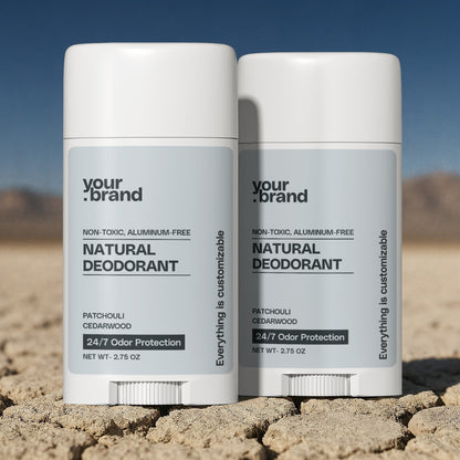 2 Pack Non-toxic Natural Deodorant, Aluminum-Free for Men