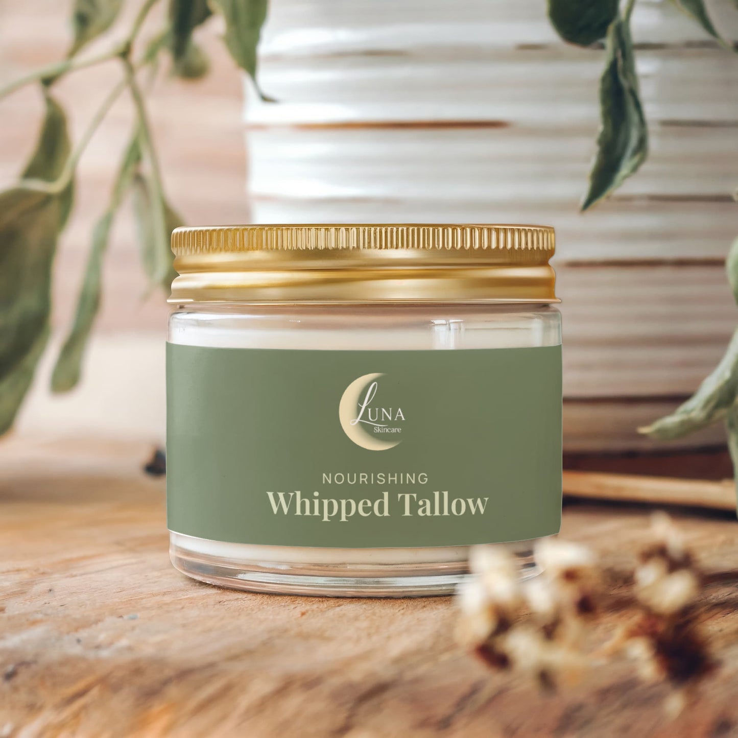 Whipped Grass-Fed Tallow Balm with Vanilla Bean