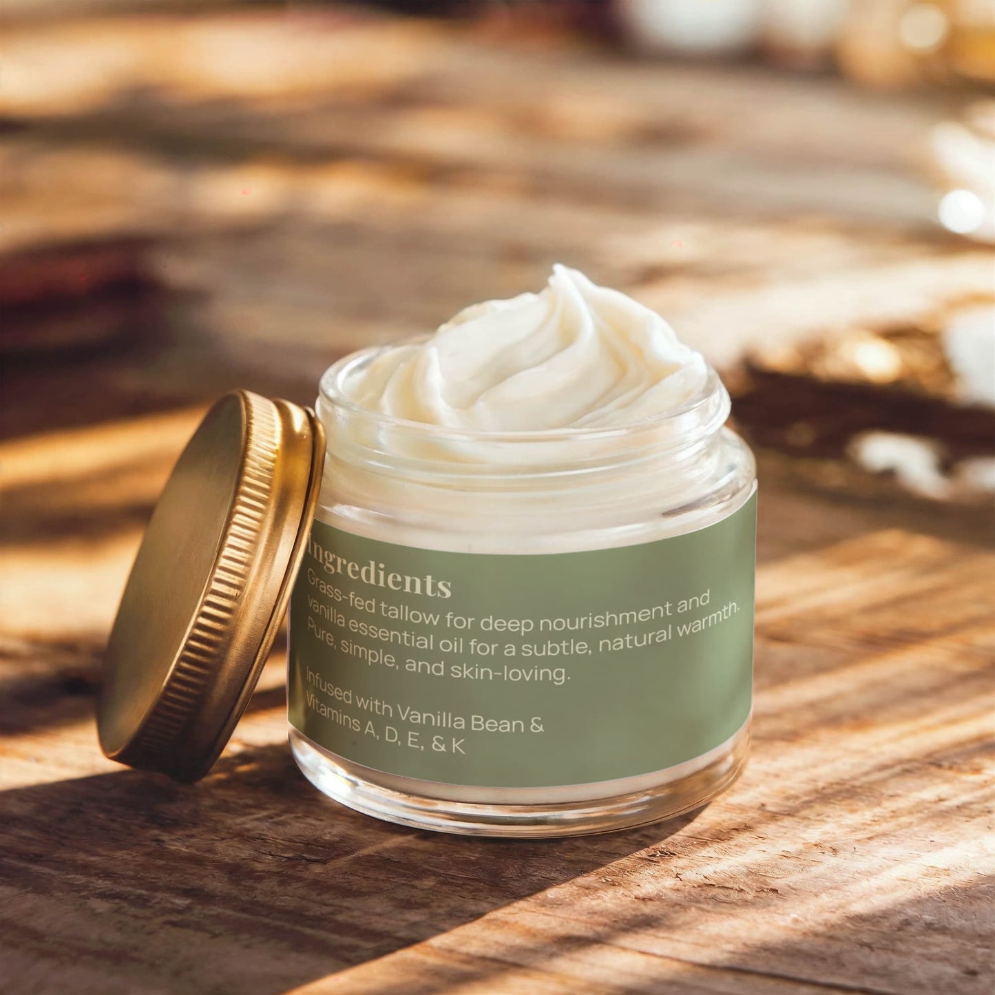 Whipped Grass-Fed Tallow Balm with Vanilla Bean