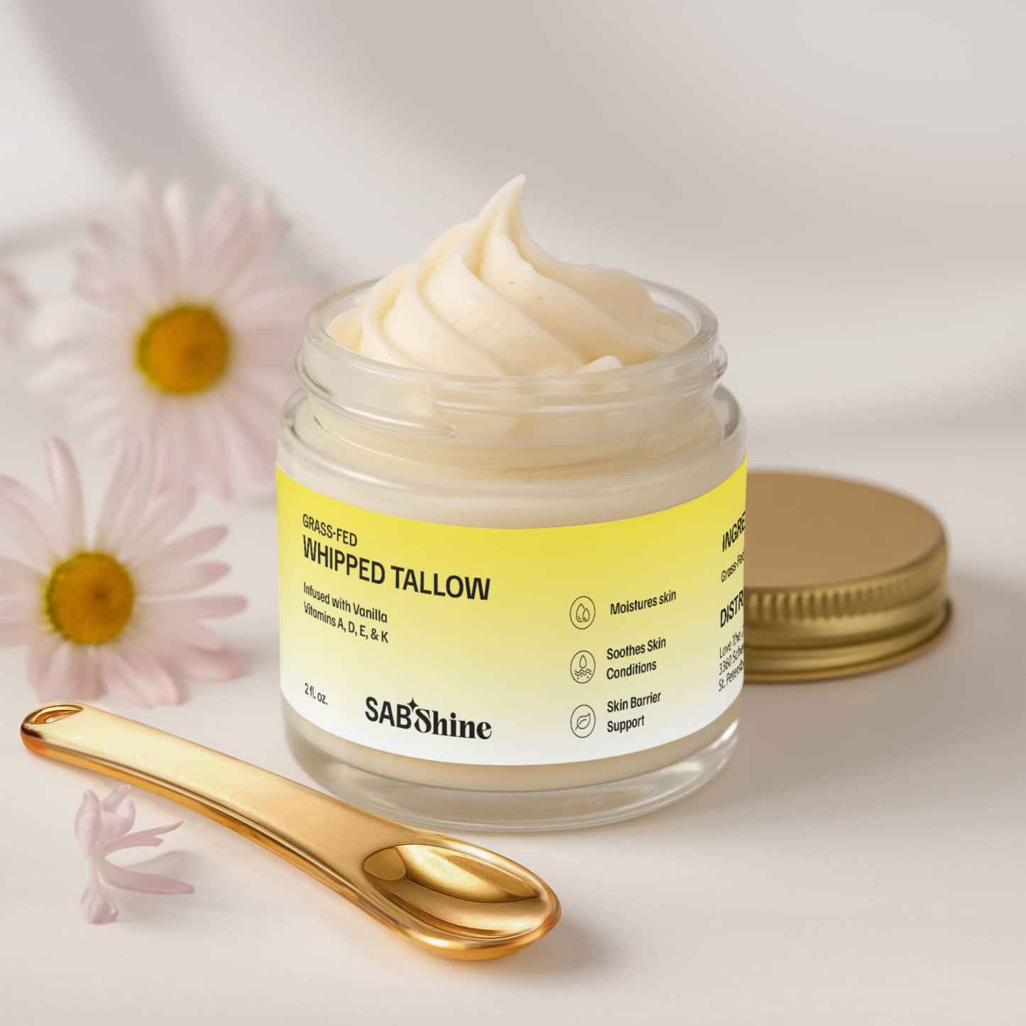 Whipped Grass-Fed Tallow Balm with Vanilla Bean
