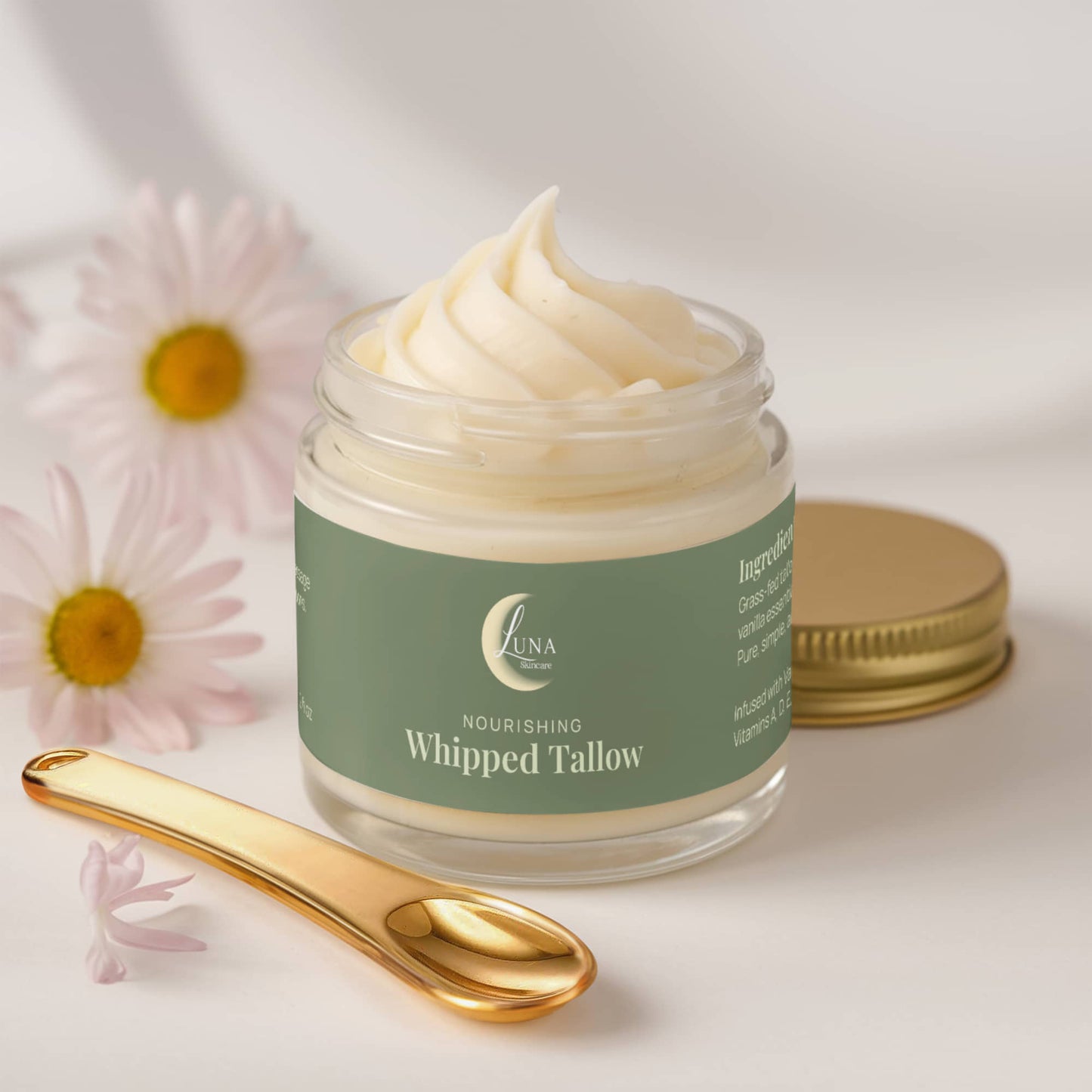 Whipped Grass-Fed Tallow Balm with Vanilla Bean