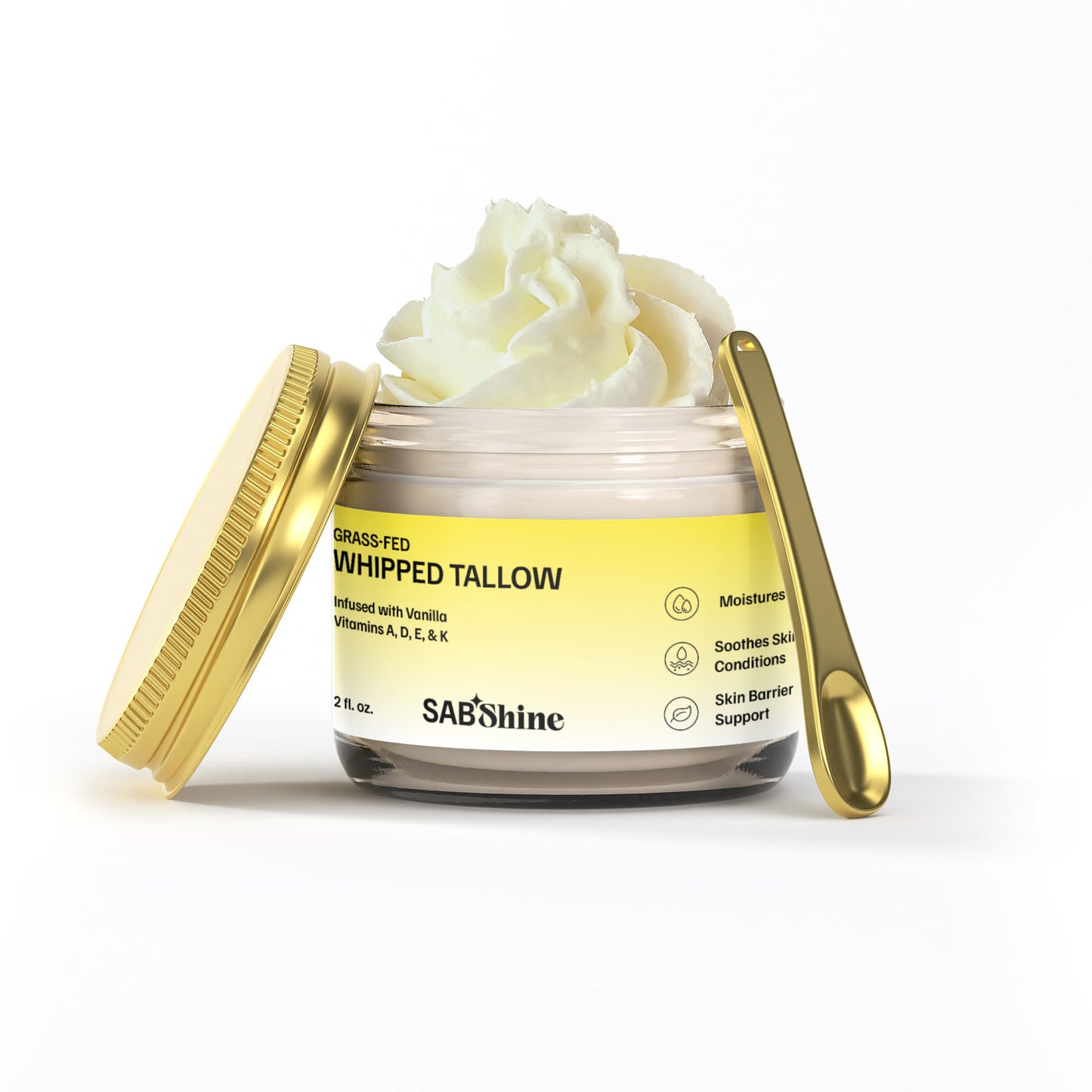 Whipped Grass-Fed Tallow Balm with Vanilla Bean