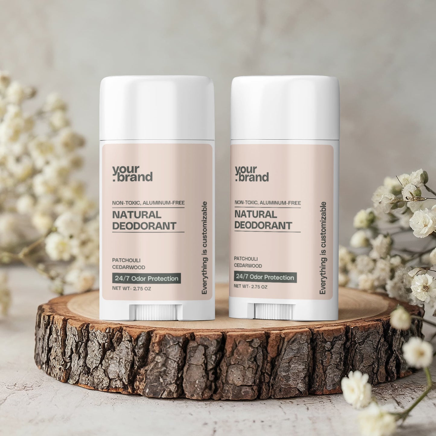 2 Pack Non-toxic Natural Deodorant, Aluminum-Free for Women