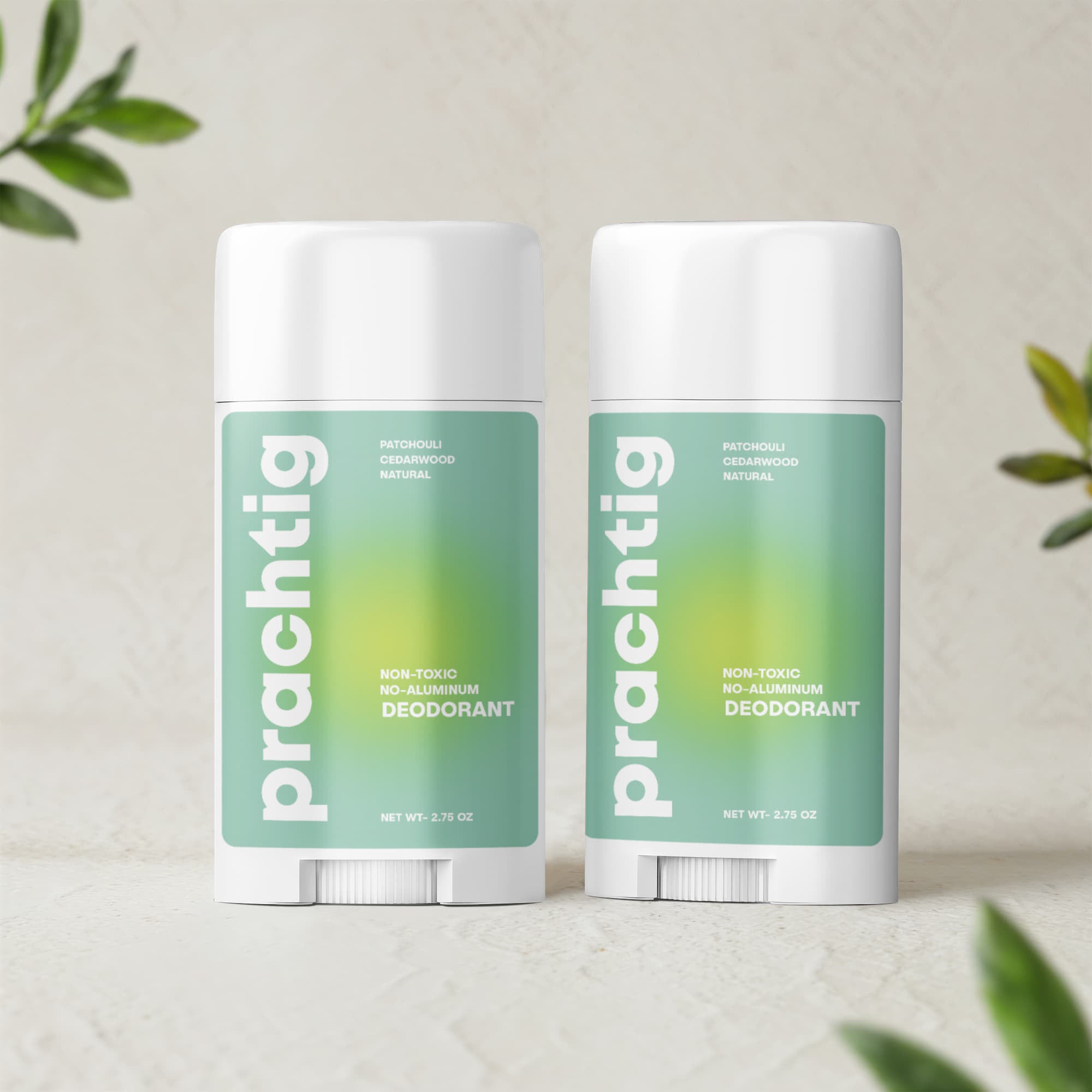 2 Pack Non-toxic Natural Deodorant, Aluminum-Free for Women
