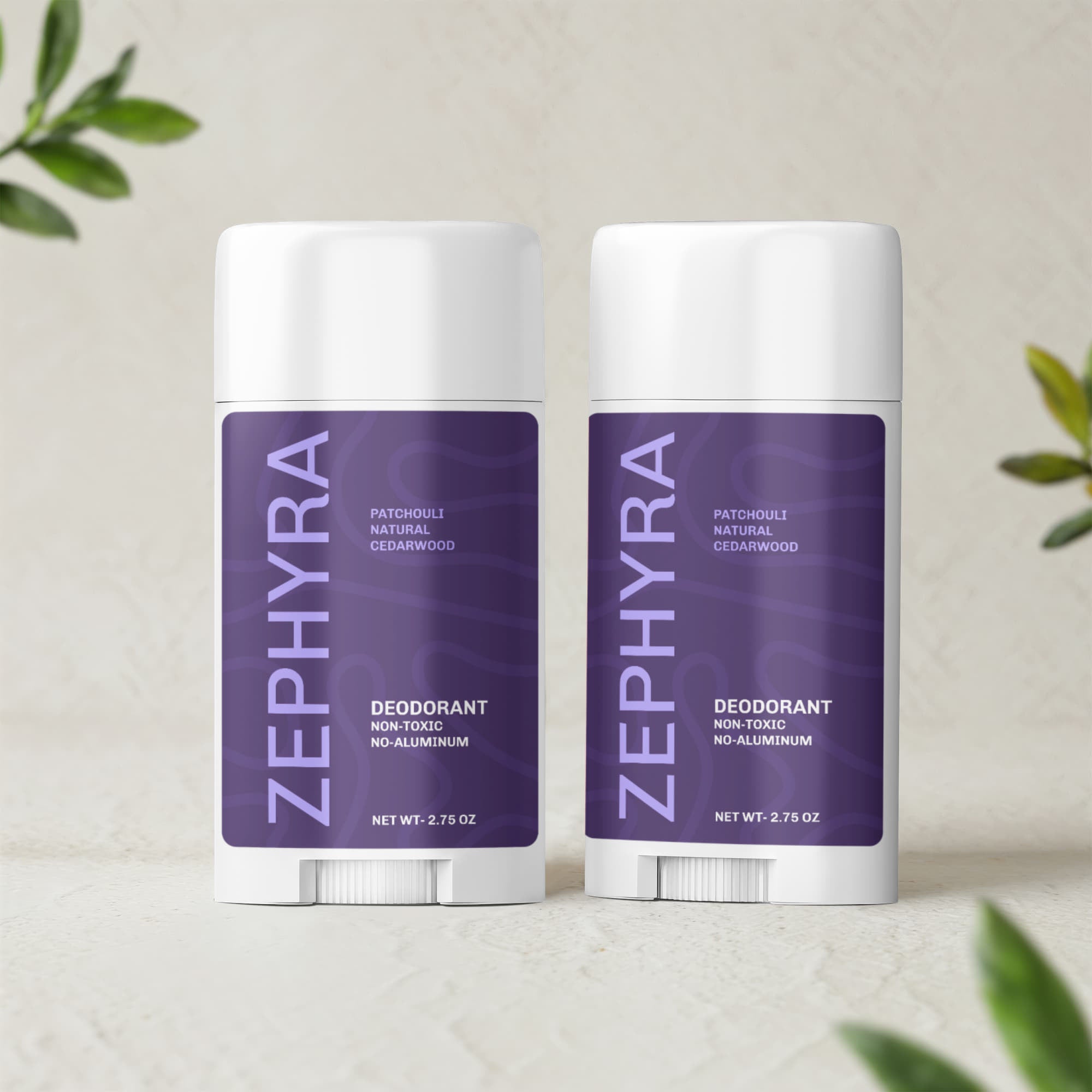 2 Pack Non-toxic Natural Deodorant, Aluminum-Free for Women