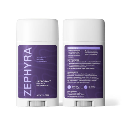 2 Pack Non-toxic Natural Deodorant, Aluminum-Free for Women