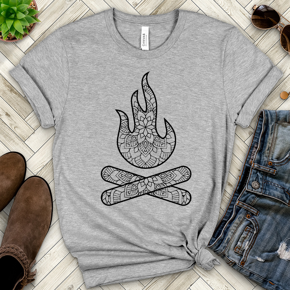Campfire Mandala Heathered Tee