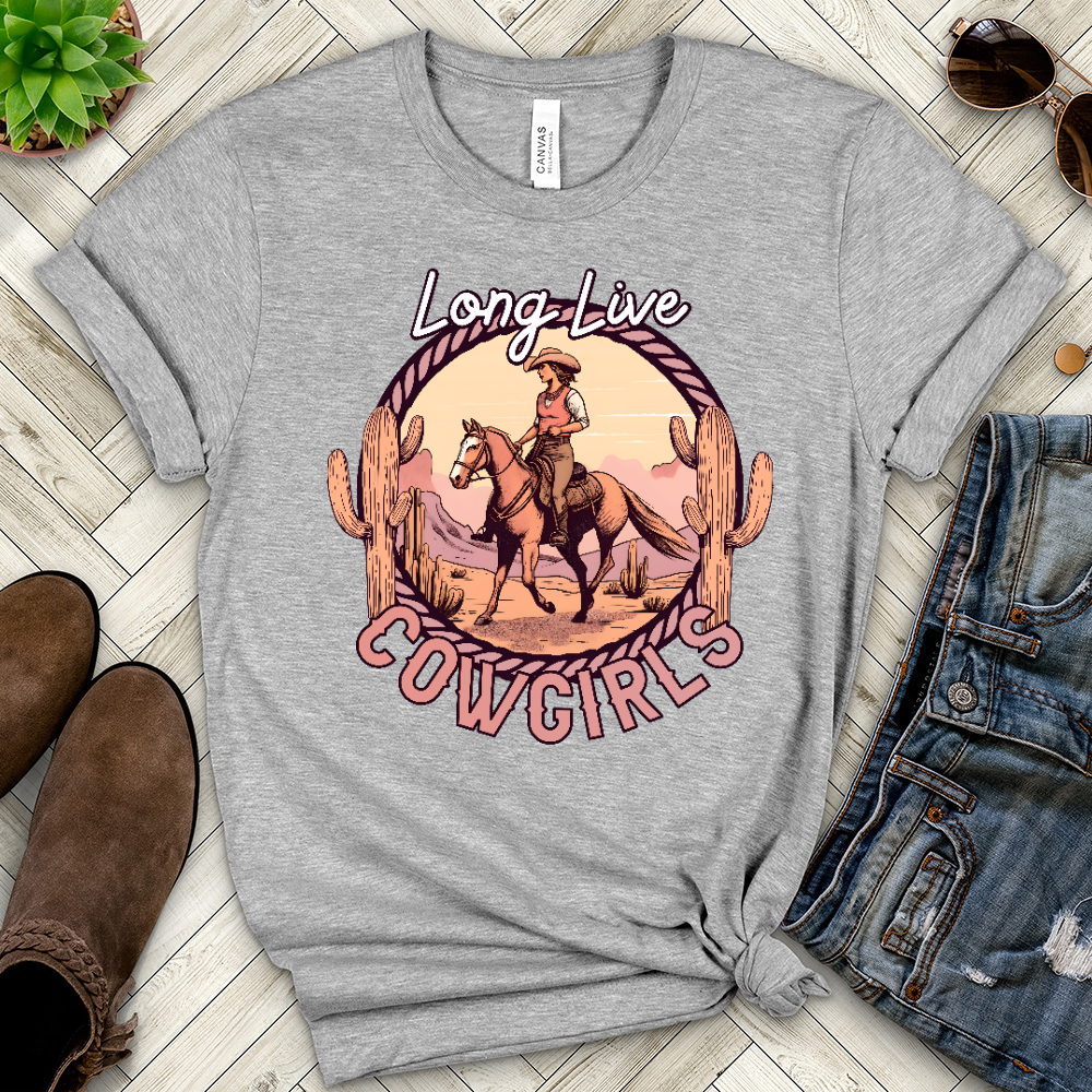 Long Live Cowgirl Heathered Tee