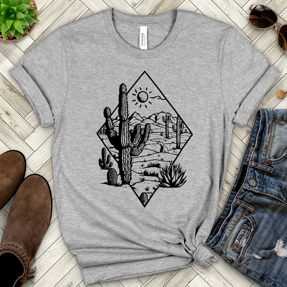 Cactus Desert Plants Heathered Tee