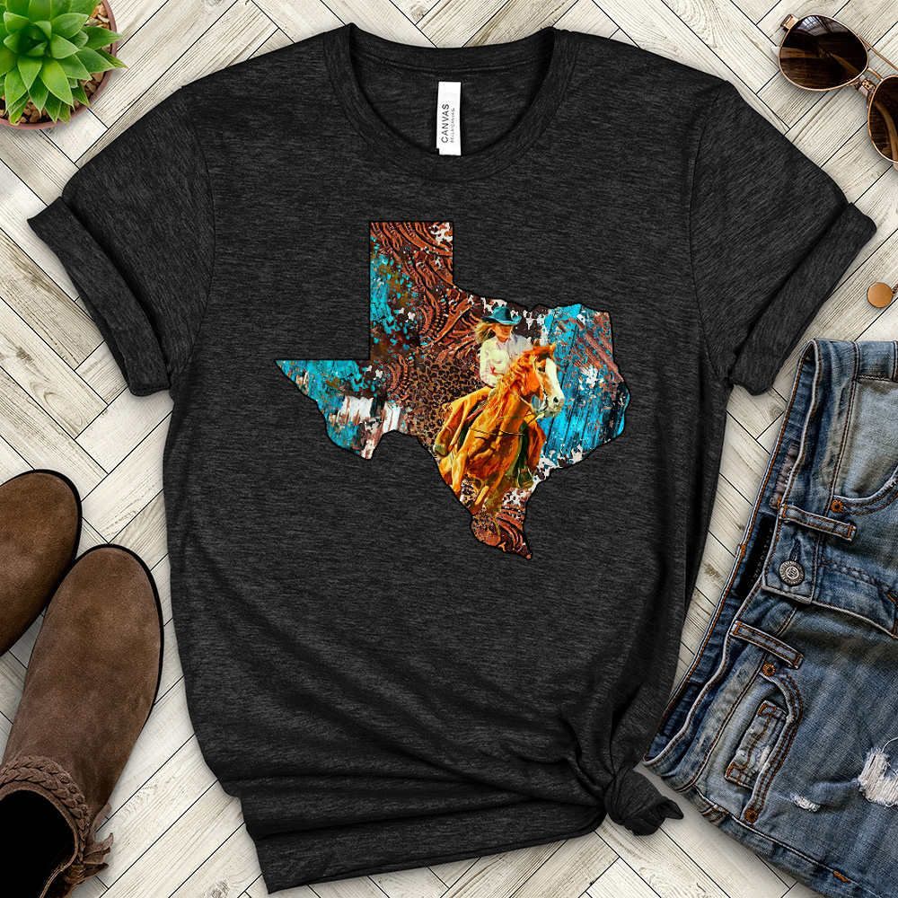 Aztec Barrel Racing Heathered Tee