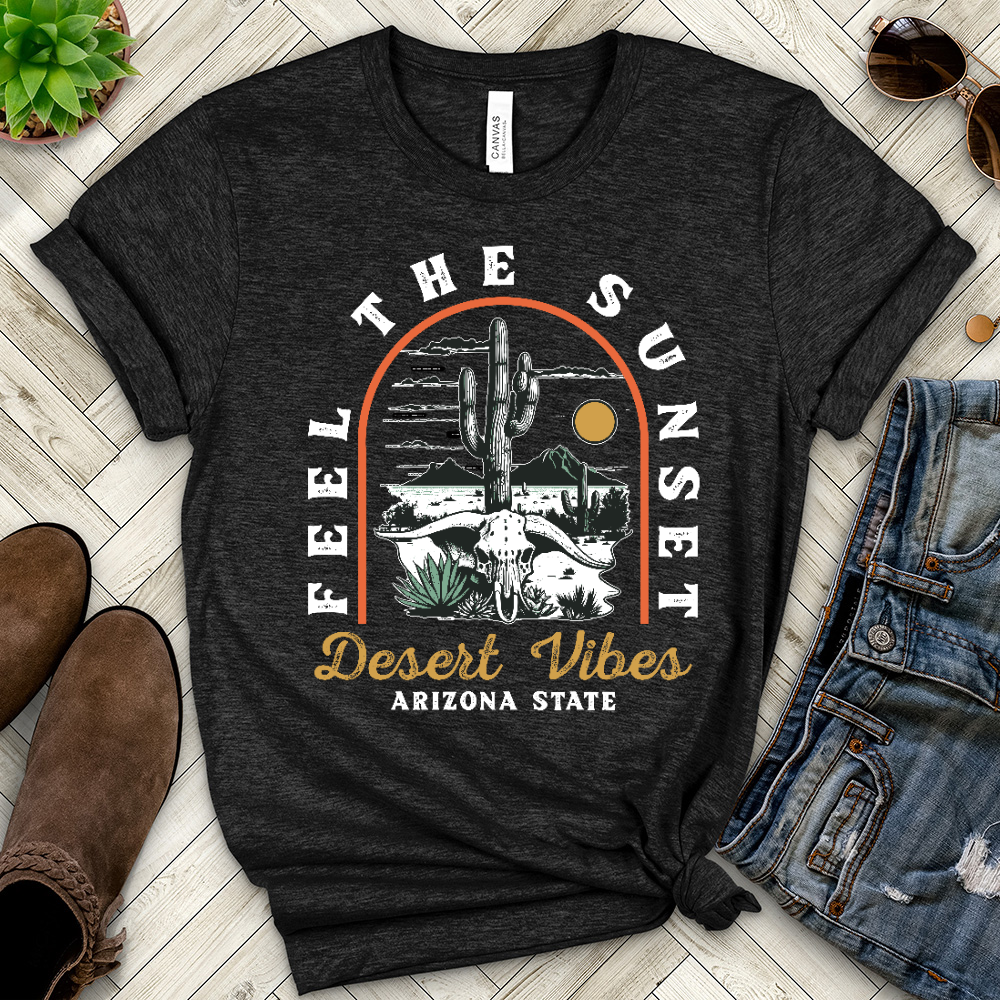 Feel the Sunset Heathered Tee