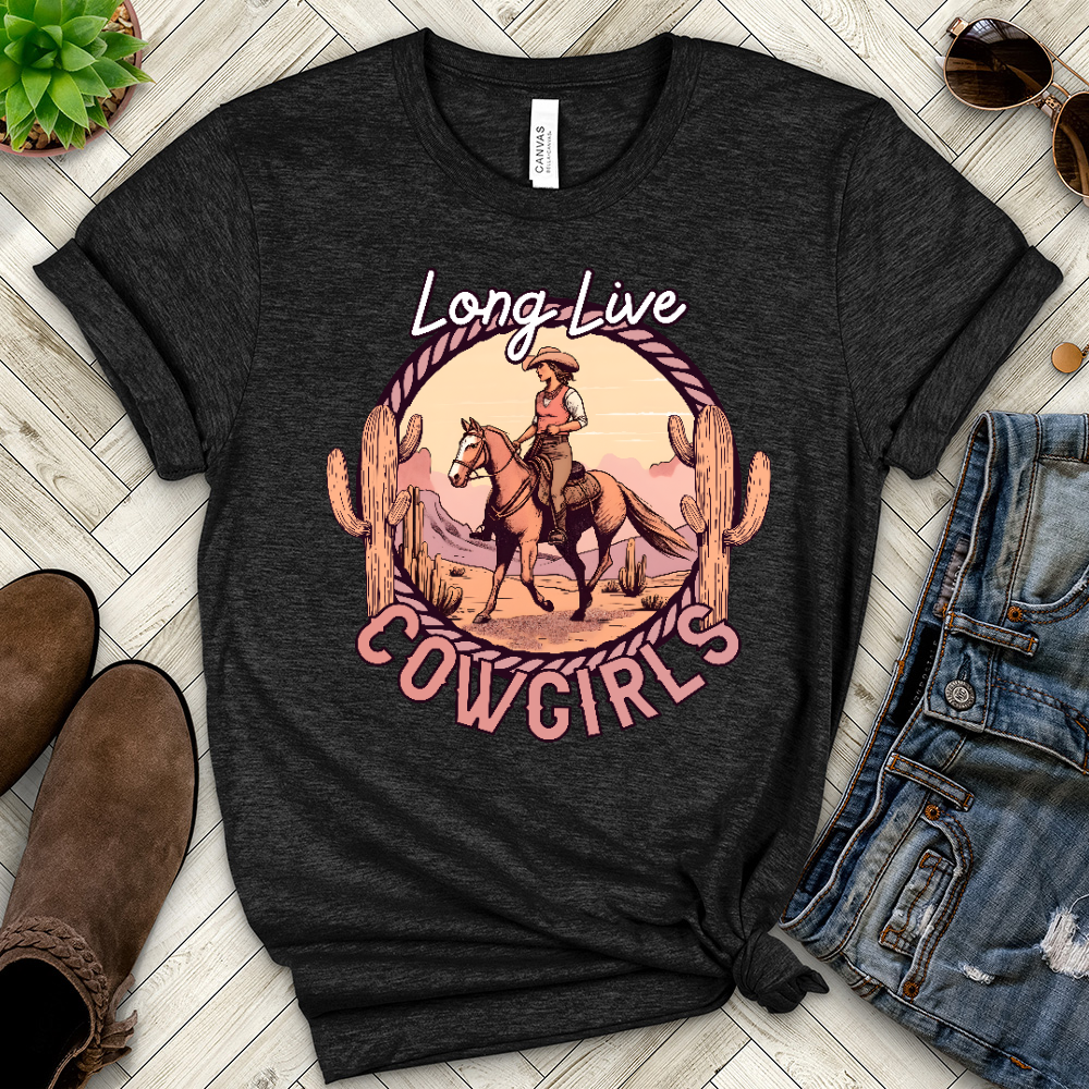 Long Live Cowgirl Heathered Tee