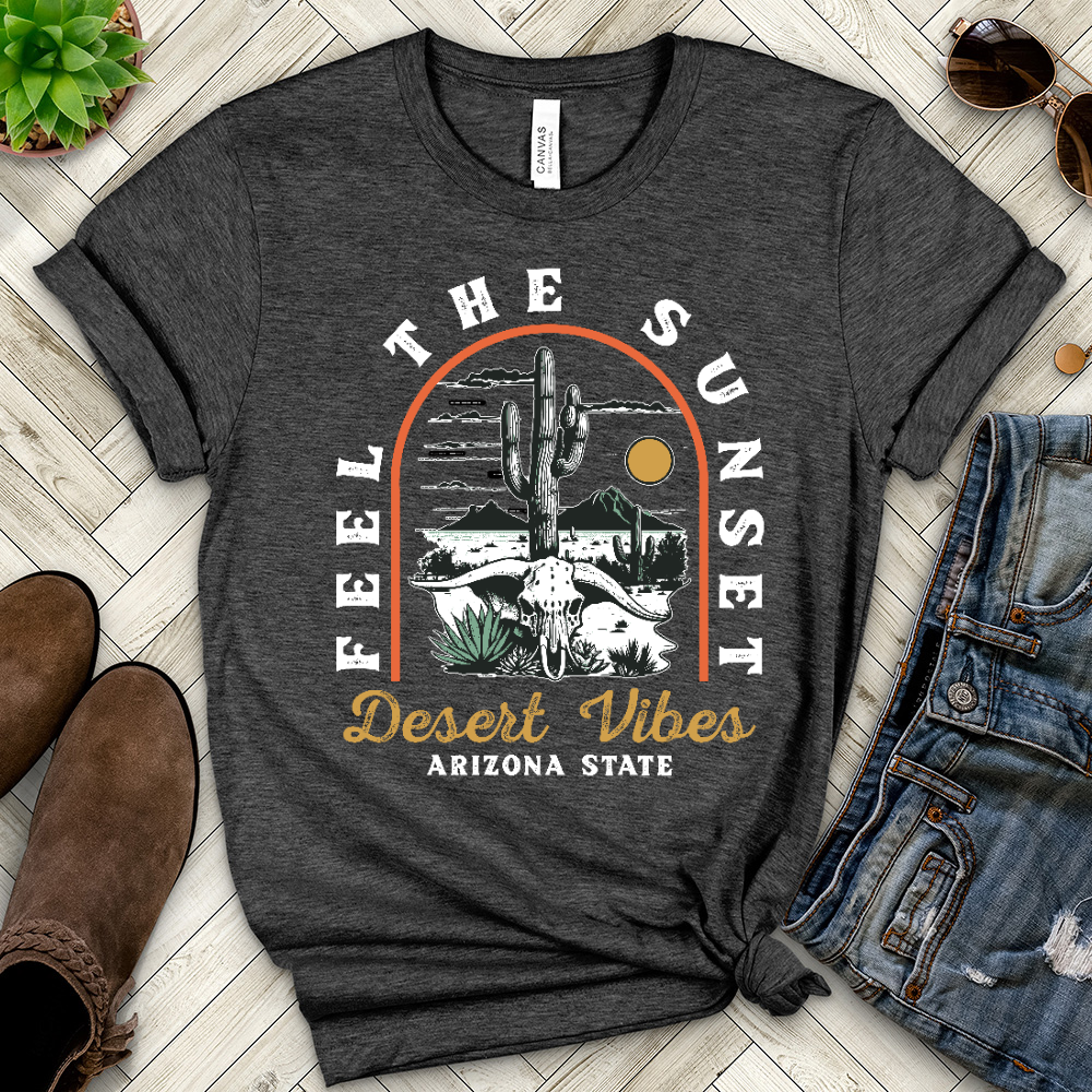 Feel the Sunset Heathered Tee