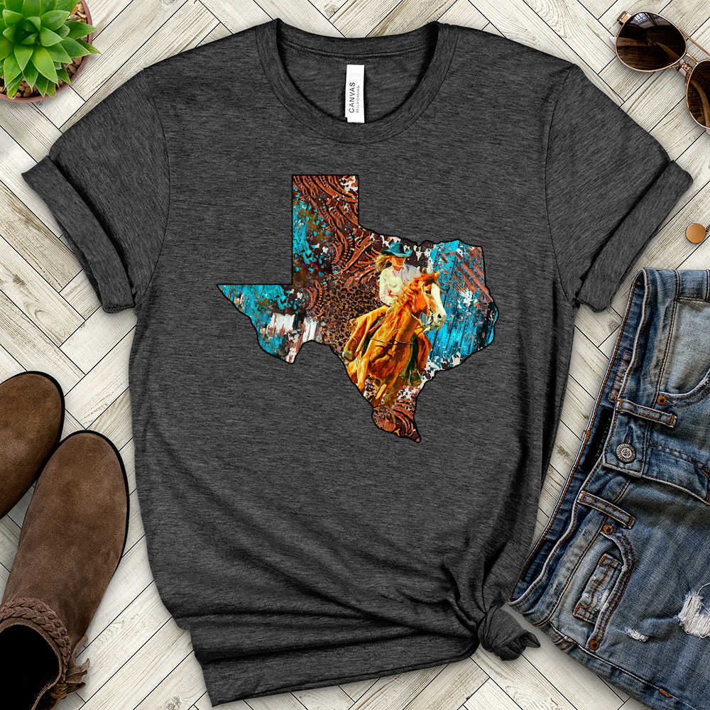 Aztec Barrel Racing Heathered Tee