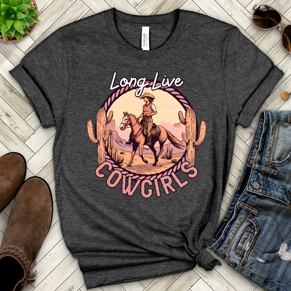 Long Live Cowgirl Heathered Tee