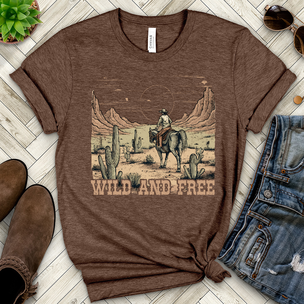 Wild And Free Heathered Tee