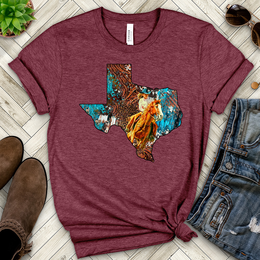 Aztec Barrel Racing Heathered Tee