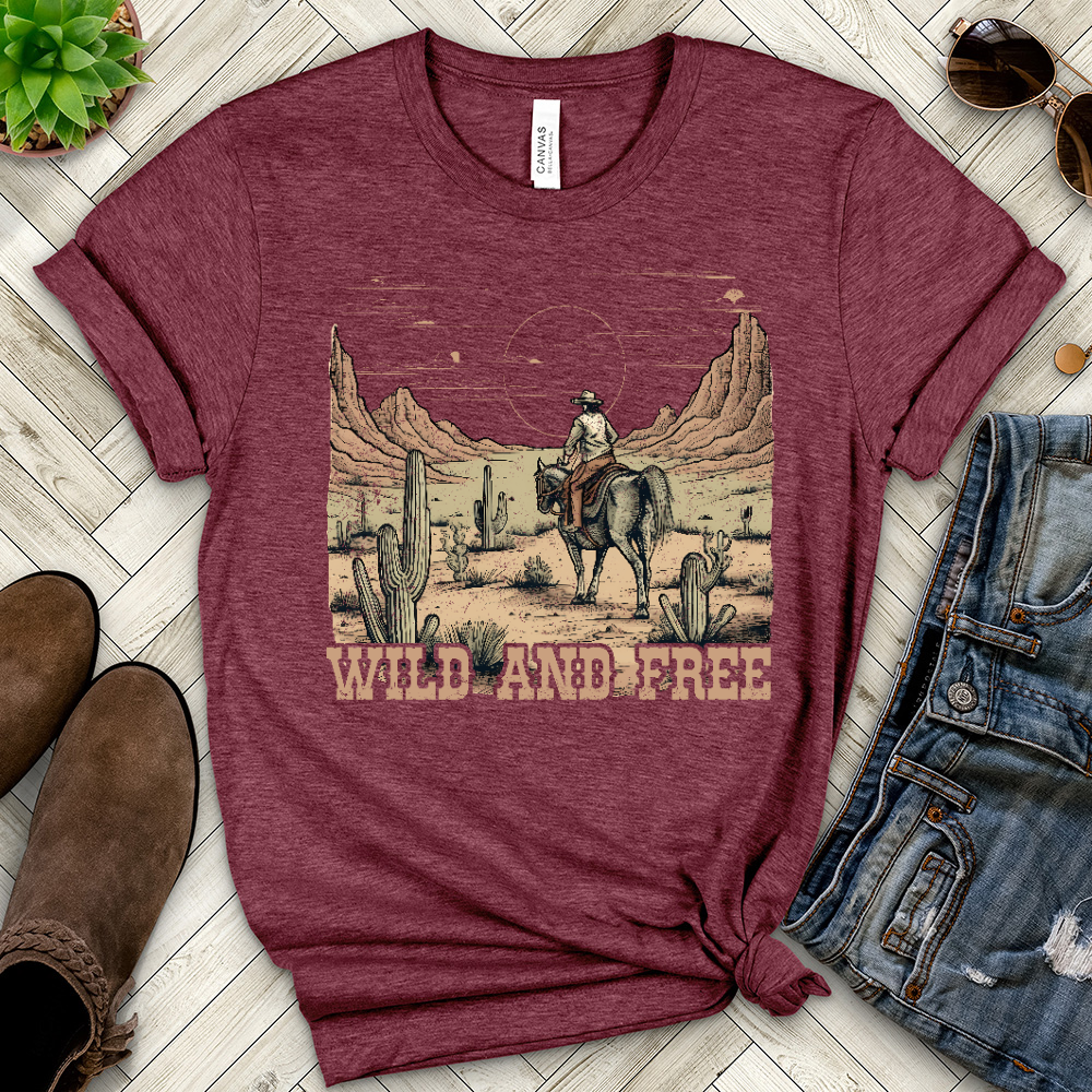 Wild And Free Heathered Tee