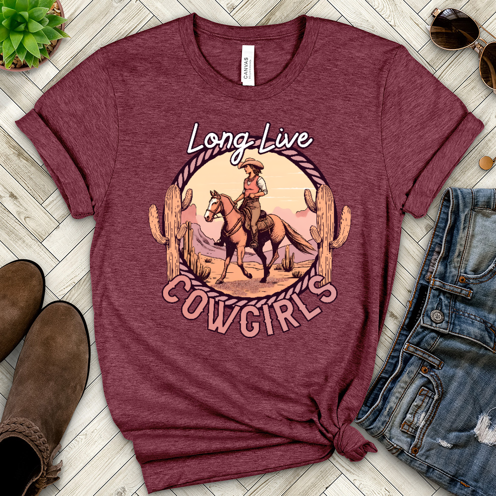 Long Live Cowgirl Heathered Tee