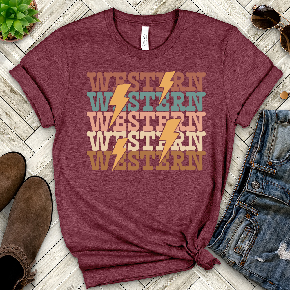Western Heathered Tee