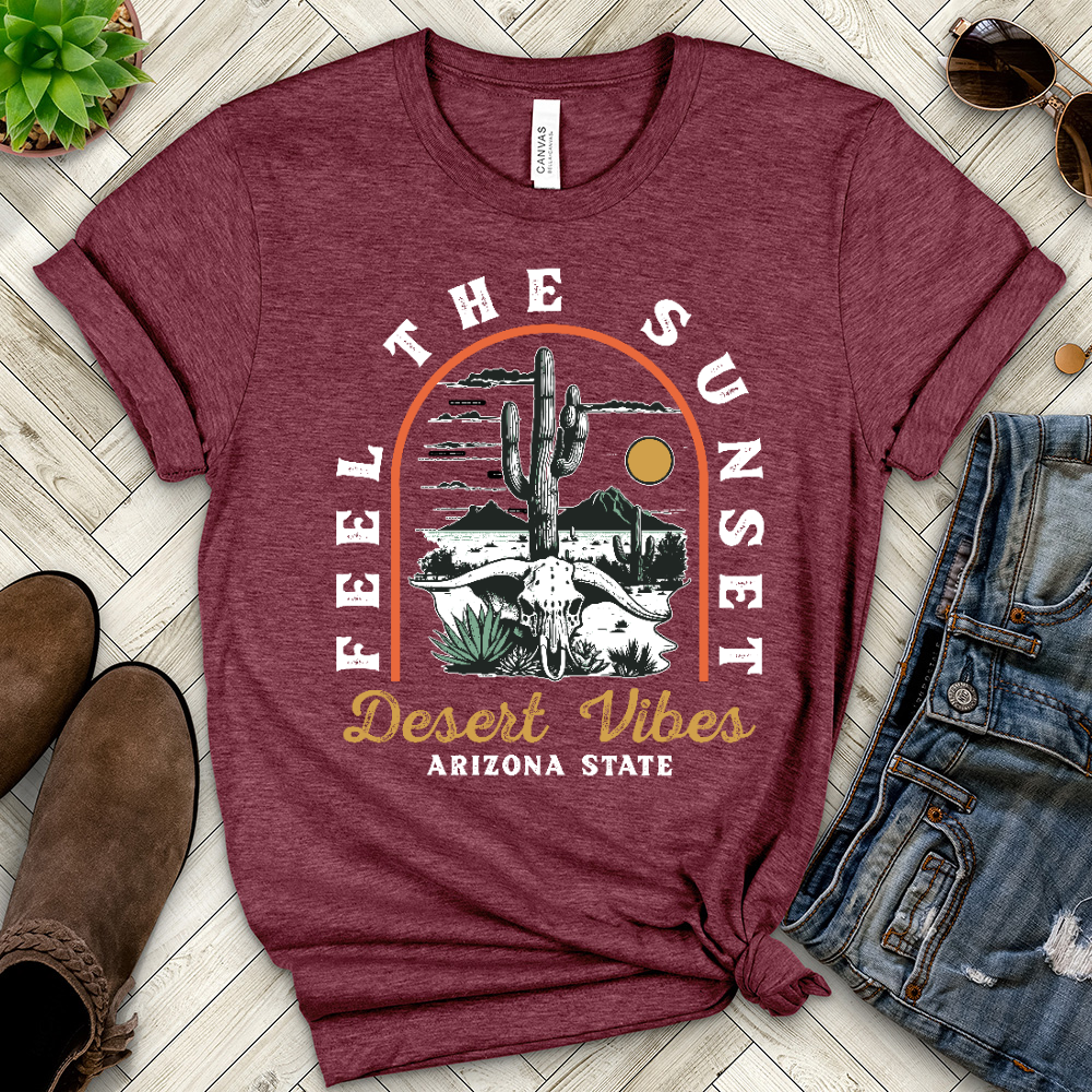 Feel the Sunset Heathered Tee