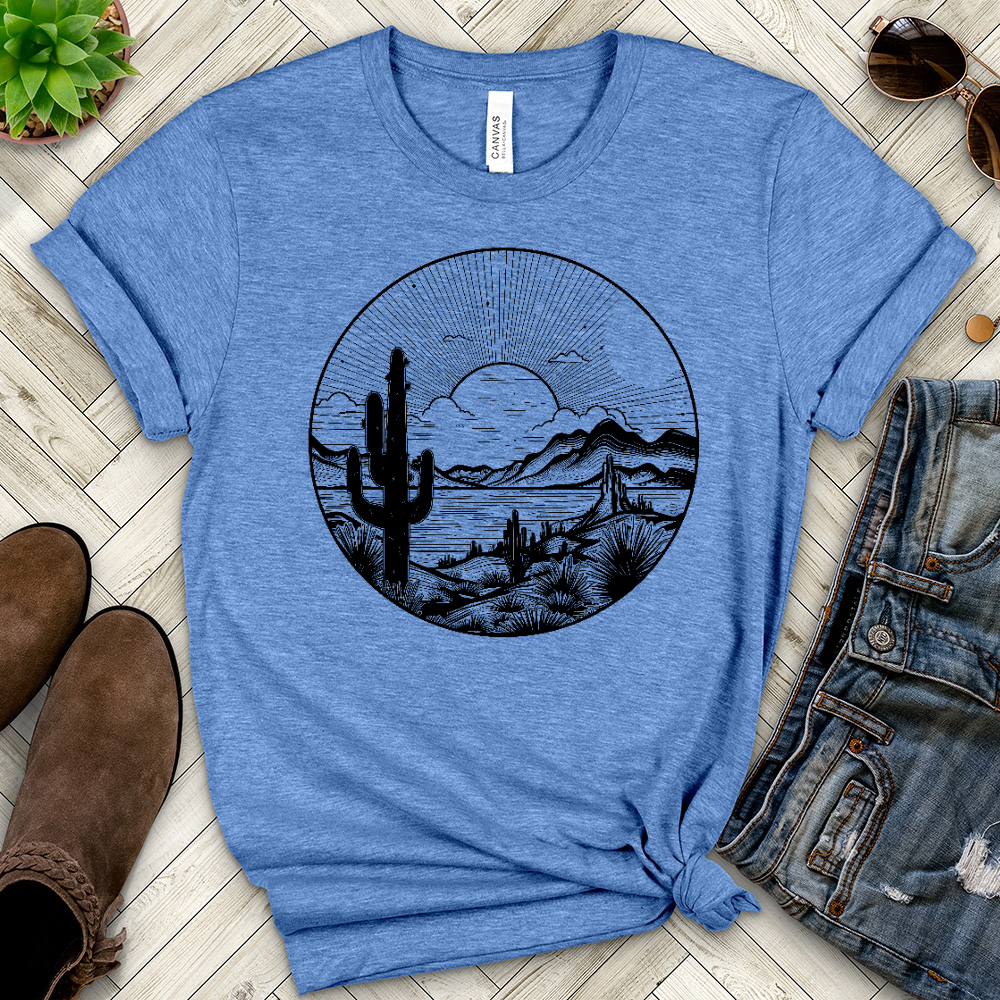 Line Art Desert Heathered Tee