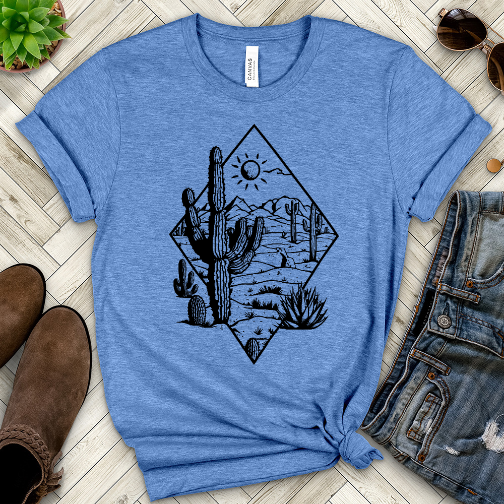 Cactus Desert Plants Heathered Tee