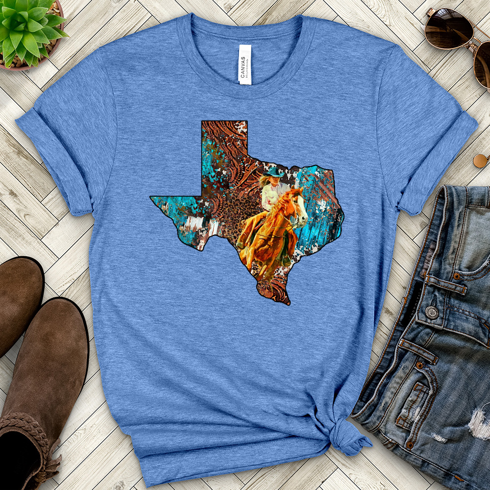 Aztec Barrel Racing Heathered Tee