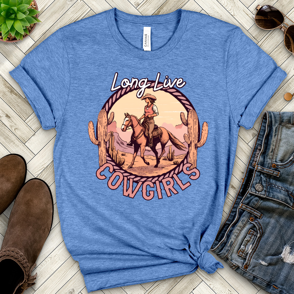 Long Live Cowgirl Heathered Tee