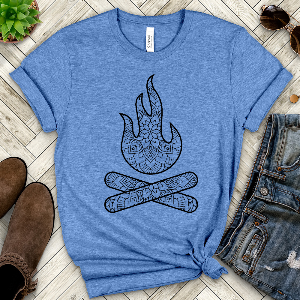Campfire Mandala Heathered Tee