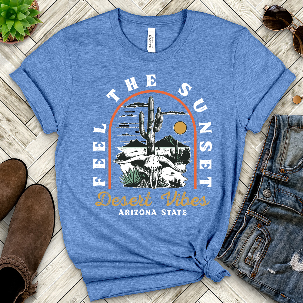 Feel the Sunset Heathered Tee