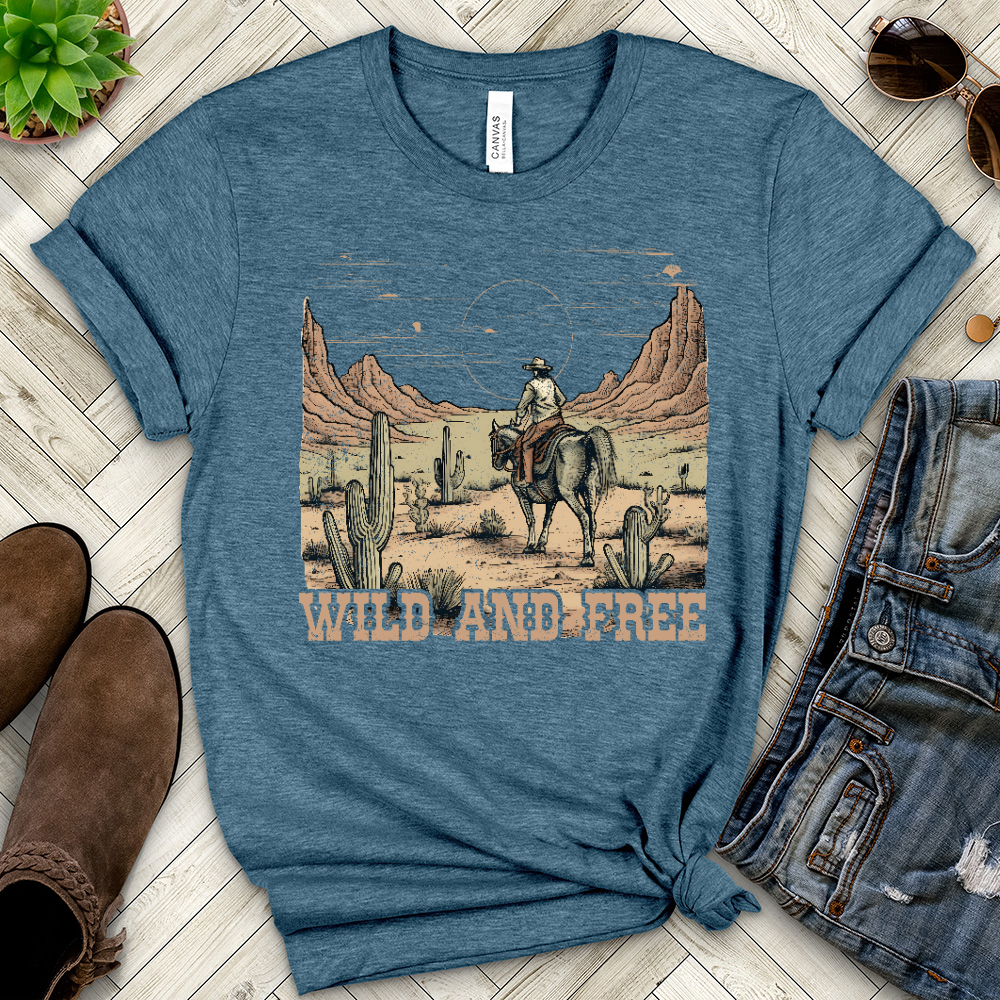 Wild And Free Heathered Tee