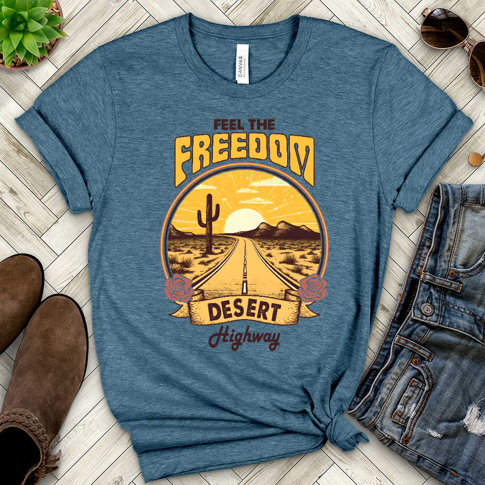 Feel the Freedom Heathered Tee