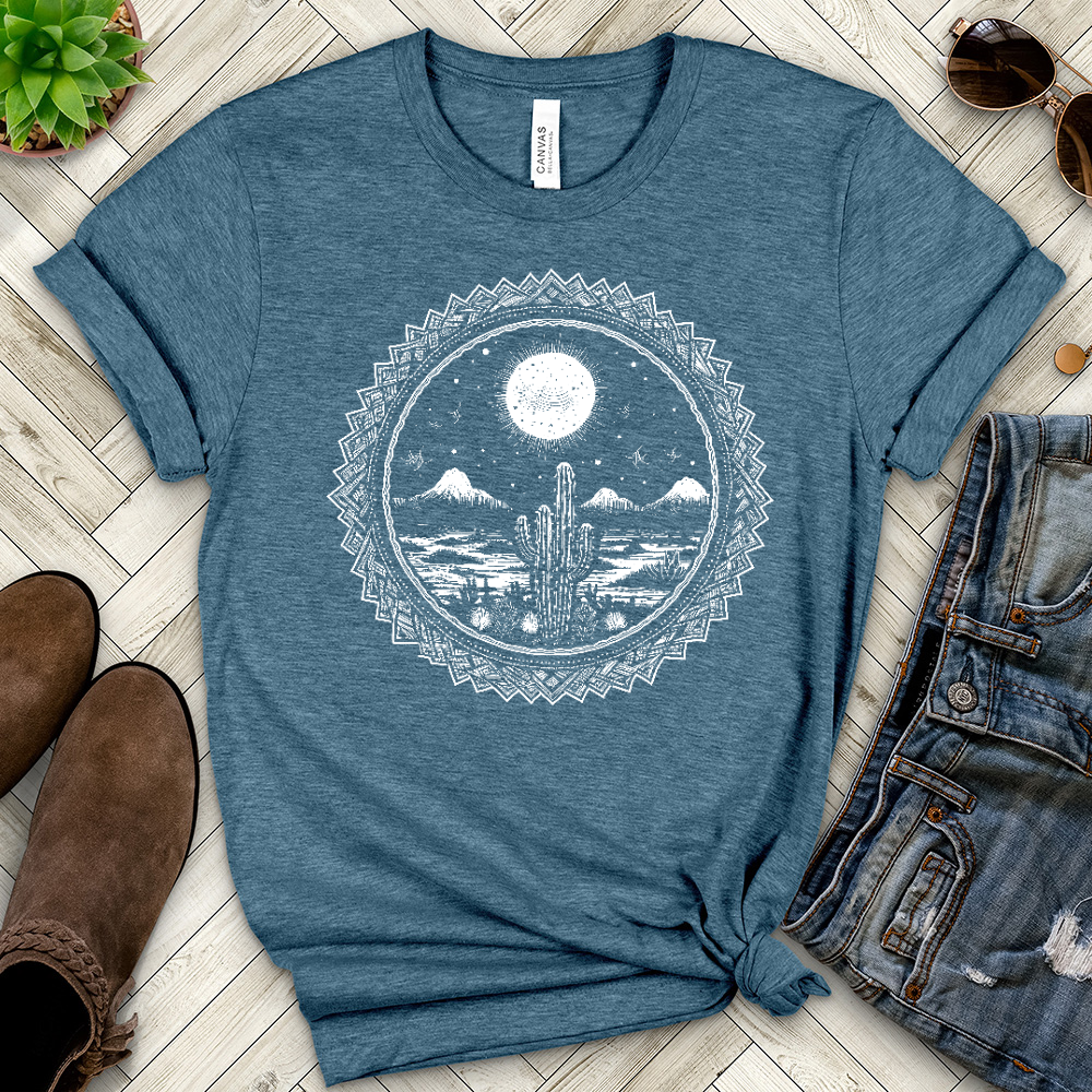 Navy Desert Heathered Tee