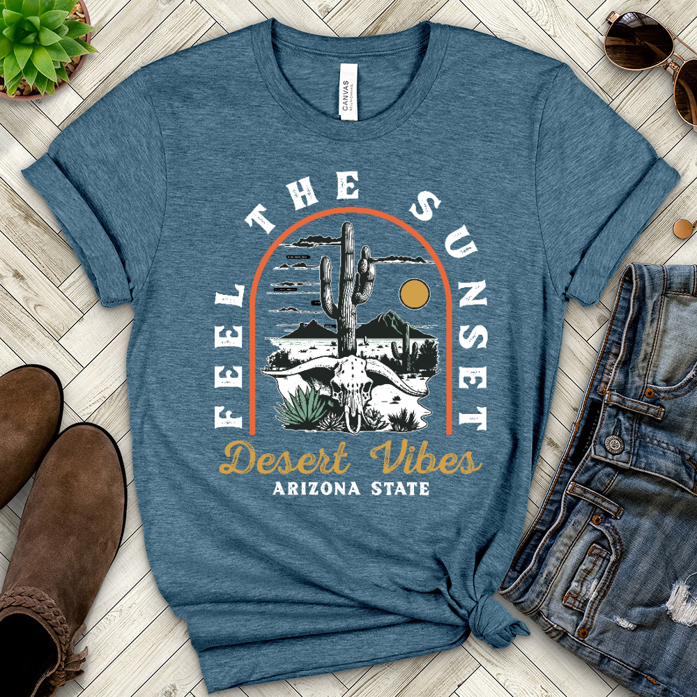 Feel the Sunset Heathered Tee
