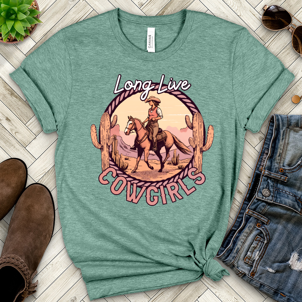 Long Live Cowgirl Heathered Tee
