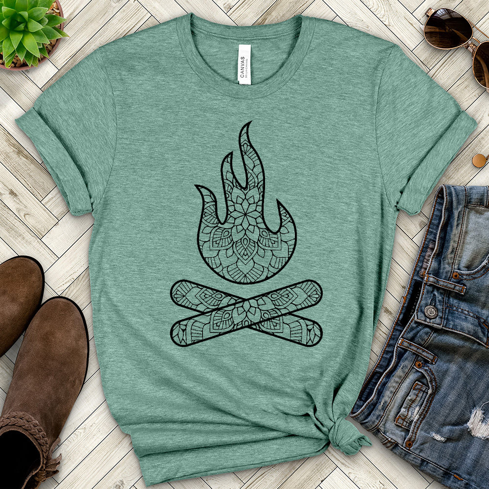 Campfire Mandala Heathered Tee