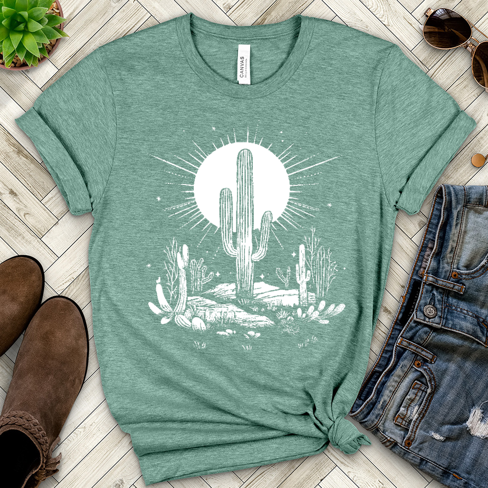 Desert Life Cactus Heathered Tee